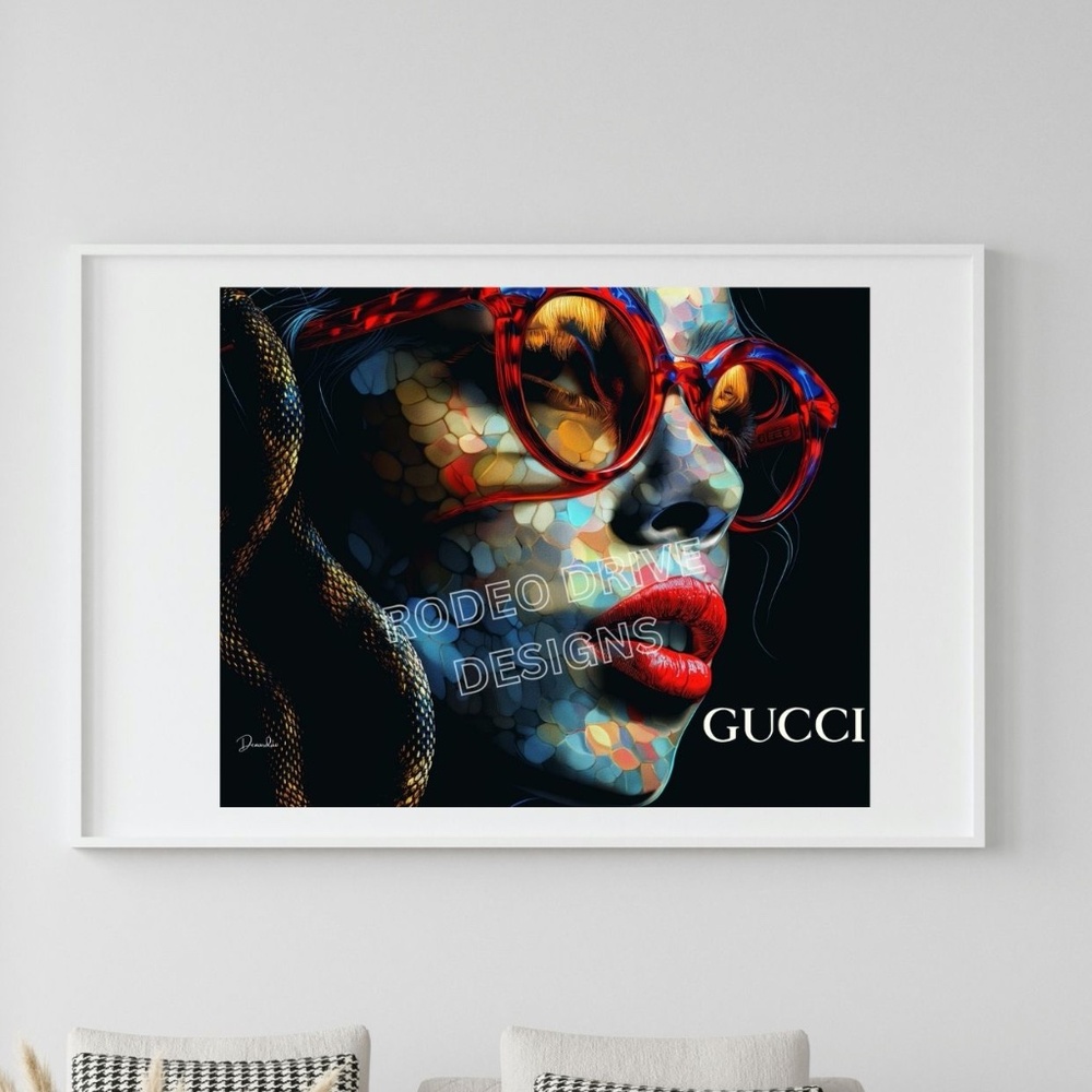 GUCCI WALL ART 20x16 GUCCI FASHION ART GUCCI PRINT
